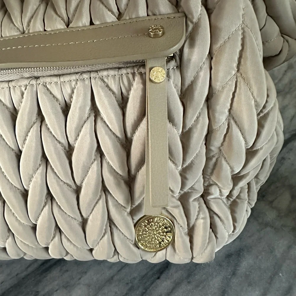 HAPP Brand Beige Quilted mini diaper Bag